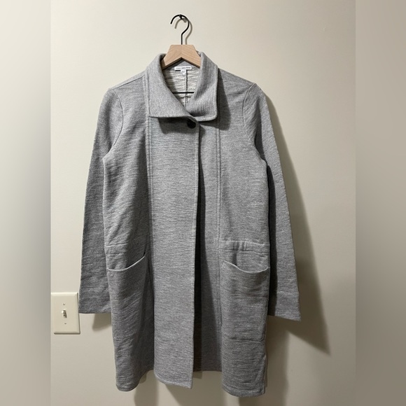 NWT James Perse Mid Length Transitional Cotton Gray Jacket Size 2 (Medium) - Picture 3 of 12